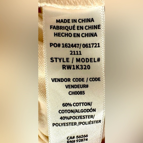 SPLENDID XL cotton tee in ivory, gently used - Picture 6 of 7